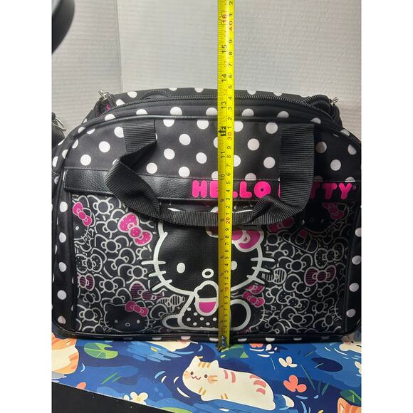 Sanrio 2013 Hello Kitty Pink Black Polka Dots Duffle Bag main image 10